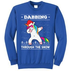 Dabbing Through The Snow Dab Unicorn Ugly Christmas Sweater Gift Sweatshirt