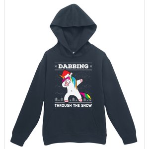 Dabbing Through The Snow Dab Unicorn Ugly Christmas Sweater Gift Urban Pullover Hoodie