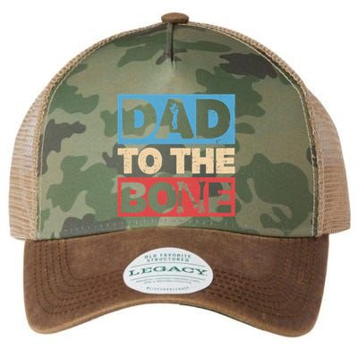Dad To The Bone Bad Dad Humor Legacy Tie Dye Trucker Hat