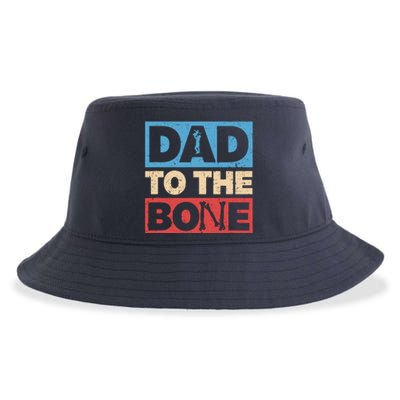 Dad To The Bone Bad Dad Humor Sustainable Bucket Hat