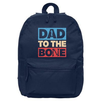 Dad To The Bone Bad Dad Humor 16 in Basic Backpack