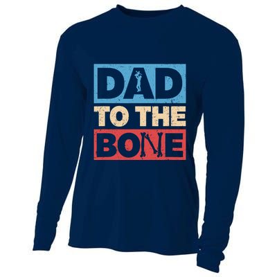 Dad To The Bone Bad Dad Humor Cooling Performance Long Sleeve Crew