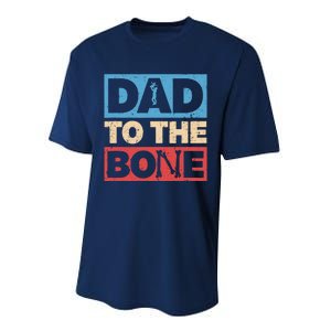 Dad To The Bone Bad Dad Humor Performance Sprint T-Shirt