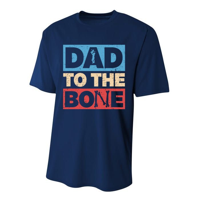 Dad To The Bone Bad Dad Humor Performance Sprint T-Shirt