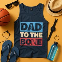 Dad To The Bone Bad Dad Humor Tank Top