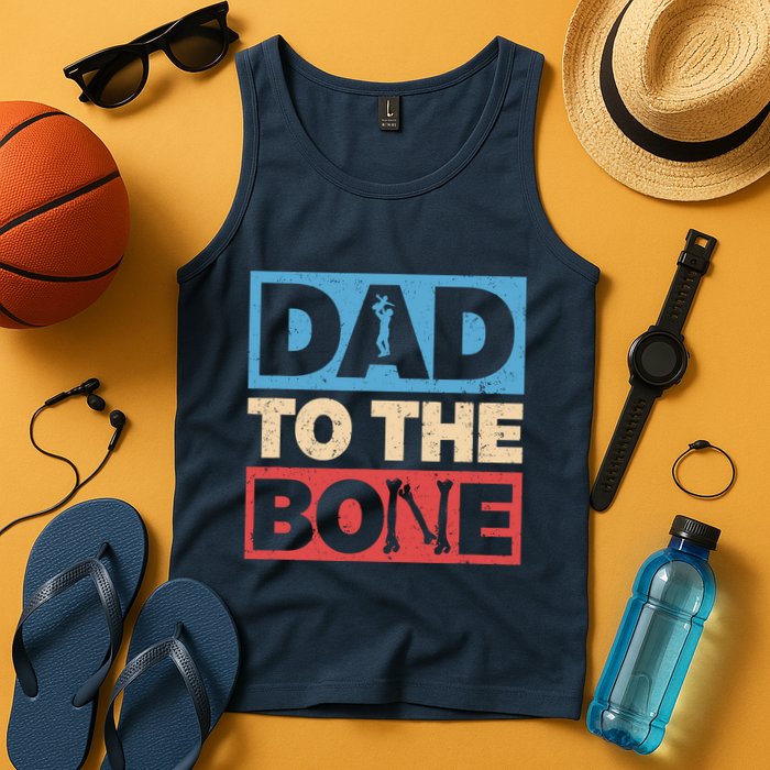 Dad To The Bone Bad Dad Humor Tank Top