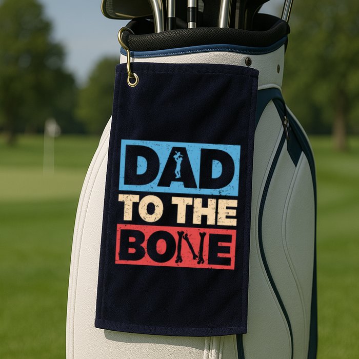 Dad To The Bone Bad Dad Humor Golf Towel