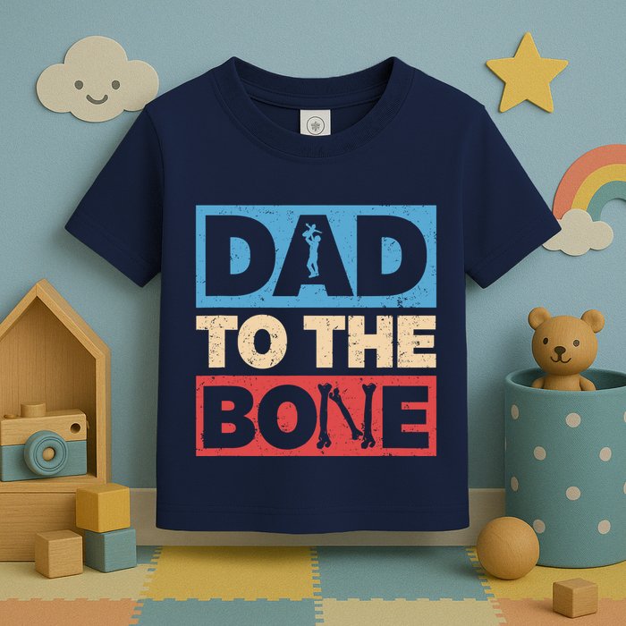 Dad To The Bone Bad Dad Humor Toddler T-Shirt
