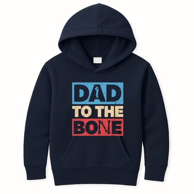 Dad To The Bone Bad Dad Humor Kids Hoodie