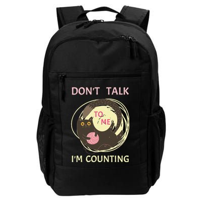 DonT Talk To Me IM Counting Funny Crochet Cat Lover Daily Commute Backpack