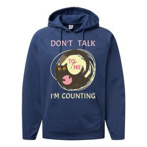 DonT Talk To Me IM Counting Funny Crochet Cat Lover Performance Fleece Hoodie