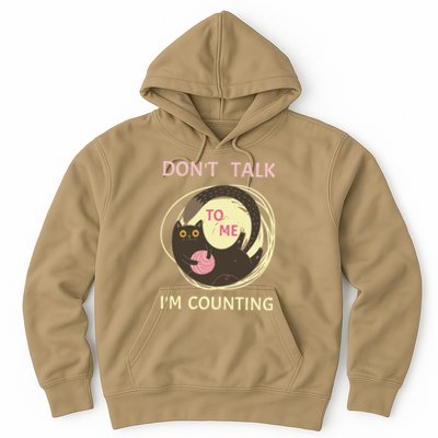 DonT Talk To Me IM Counting Funny Crochet Cat Lover Hoodie