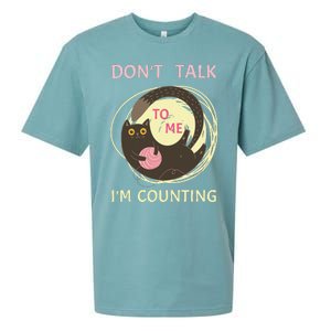 DonT Talk To Me IM Counting Funny Crochet Cat Lover Sueded Cloud Jersey T-Shirt