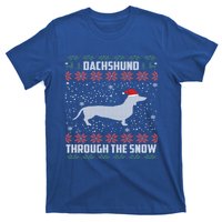 Dachshund Through The Snow Ugly Christmas Gift T-Shirt