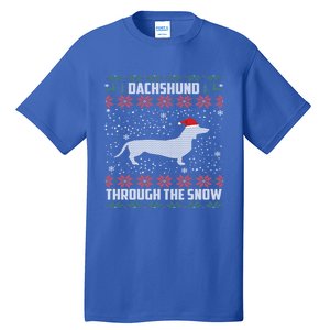 Dachshund Through The Snow Ugly Christmas Gift Tall T-Shirt