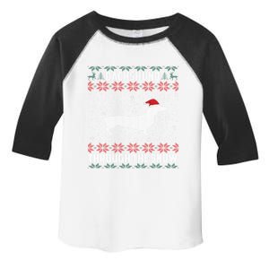 Dachshund Through The Snow Ugly Christmas Gift Toddler Fine Jersey T-Shirt