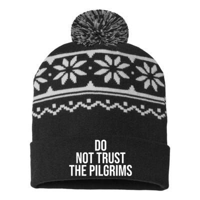 Don't Trust The Pilgrims Thanksgiving Native American USA-Made Snowflake Beanie