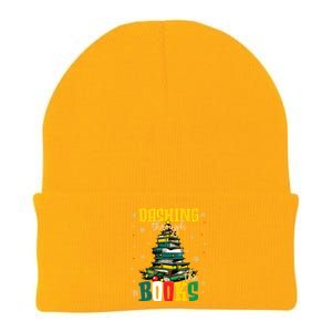 Dashing Through The Books Christmas Book Lovers Librarian Knit Cap Winter Beanie