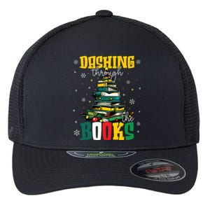 Dashing Through The Books Christmas Book Lovers Librarian Flexfit Unipanel Trucker Cap