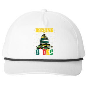 Dashing Through The Books Christmas Book Lovers Librarian Snapback Five-Panel Rope Hat