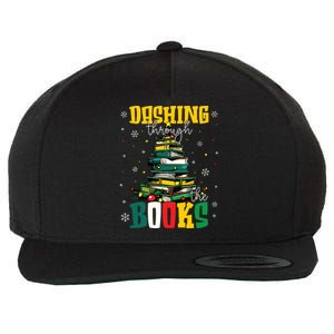 Dashing Through The Books Christmas Book Lovers Librarian Wool Snapback Cap