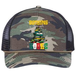 Dashing Through The Books Christmas Book Lovers Librarian Retro Rope Trucker Hat Cap