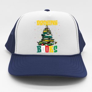 Dashing Through The Books Christmas Book Lovers Librarian Trucker Hat