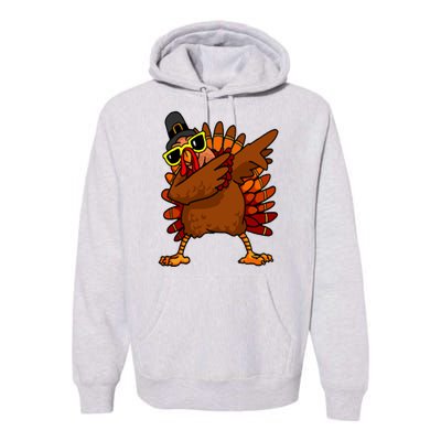 Dabbing Turkey, Thanksgiving Funny Cute Premium Hoodie