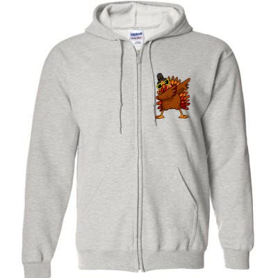 Dabbing Turkey, Thanksgiving Funny Cute Full Zip Hoodie