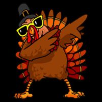 Dabbing Turkey, Thanksgiving Funny Cute Cooling Performance Crew T-Shirt