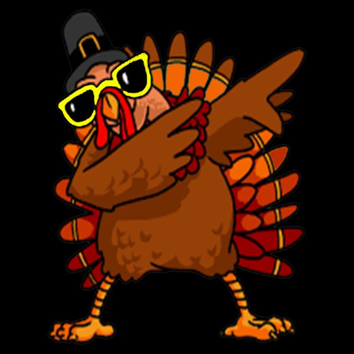Dabbing Turkey, Thanksgiving Funny Cute Cooling Performance Crew T-Shirt