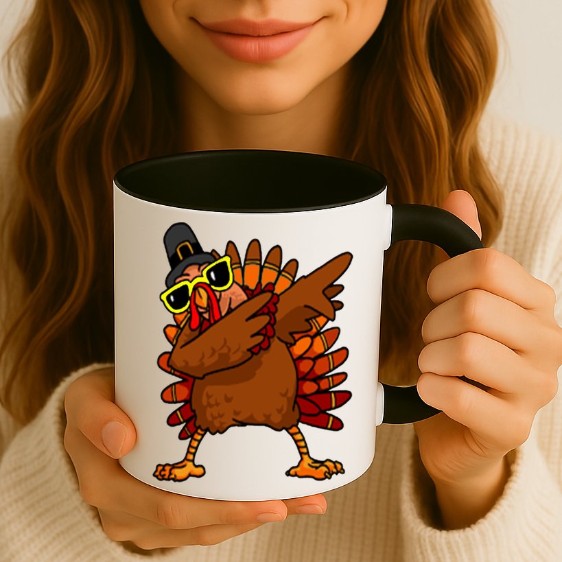 Dabbing Turkey, Thanksgiving Funny Cute Mug