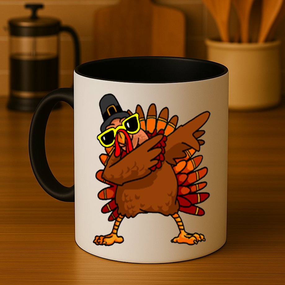 Dabbing Turkey, Thanksgiving Funny Cute Mug