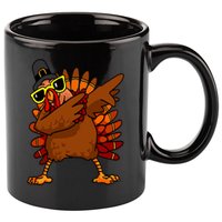 Dabbing Turkey, Thanksgiving Funny Cute 11oz C Handle Ceramic Mug