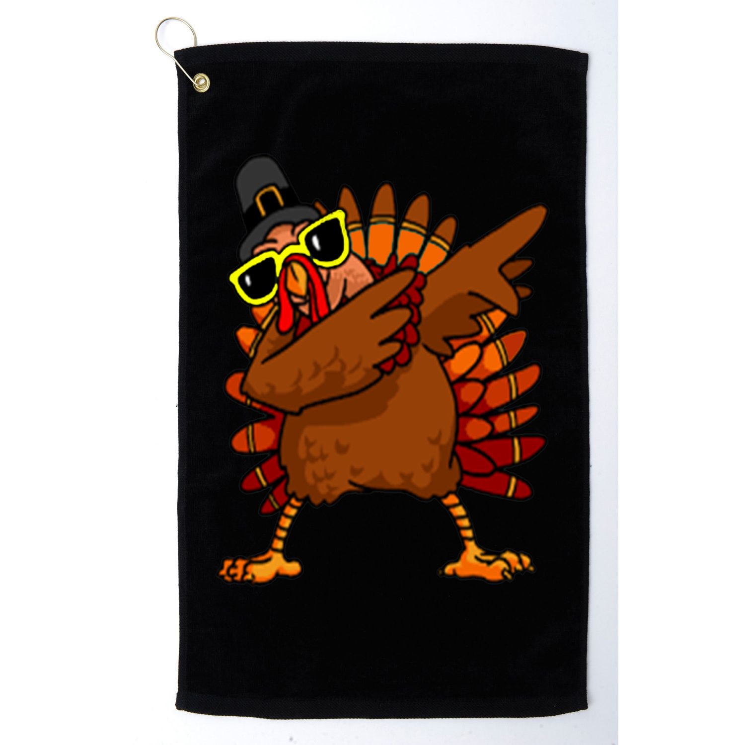 Dabbing Turkey, Thanksgiving Funny Cute Golf Towel