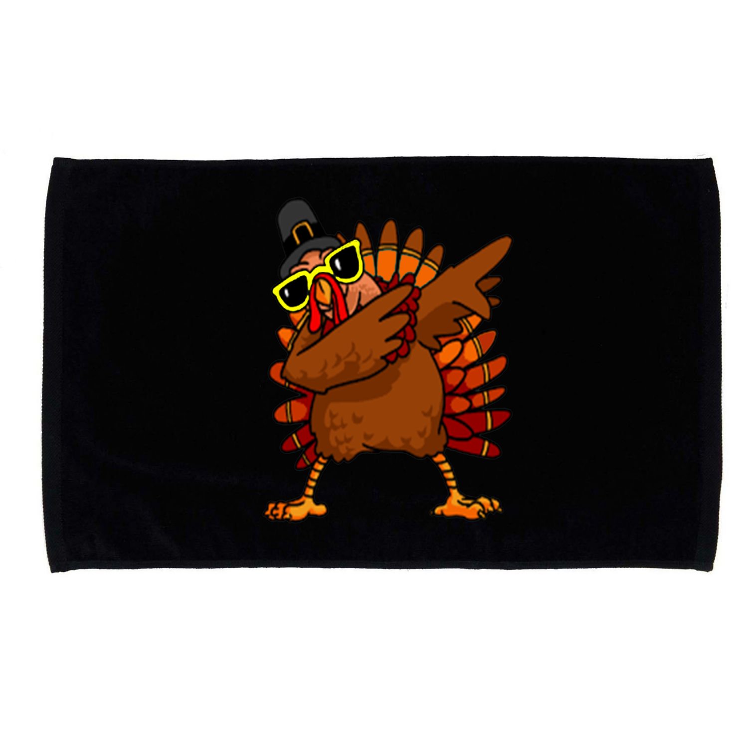 Dabbing Turkey, Thanksgiving Funny Cute Microfiber Hand Towel