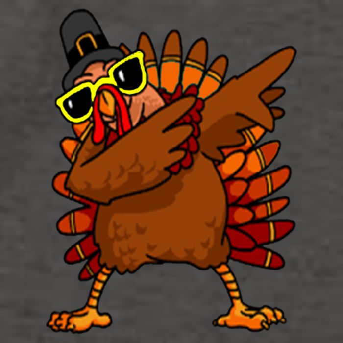 Dabbing Turkey, Thanksgiving Funny Cute Vector Backpack