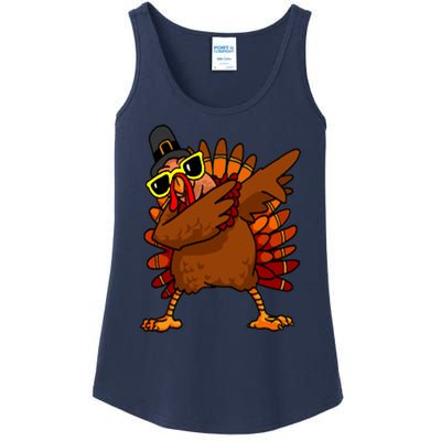 Dabbing Turkey, Thanksgiving Funny Cute Ladies Essential Tank