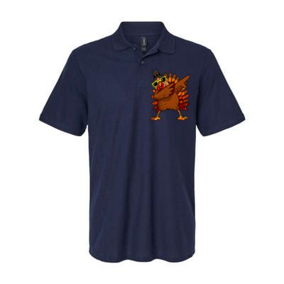 Dabbing Turkey, Thanksgiving Funny Cute Softstyle Adult Sport Polo