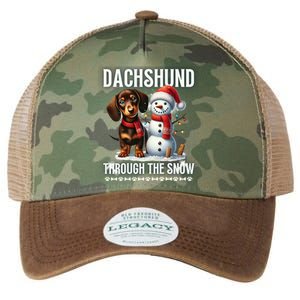 Dashing Through The Snow Dachshund Christmas Dog Lover Great Gift Legacy Tie Dye Trucker Hat