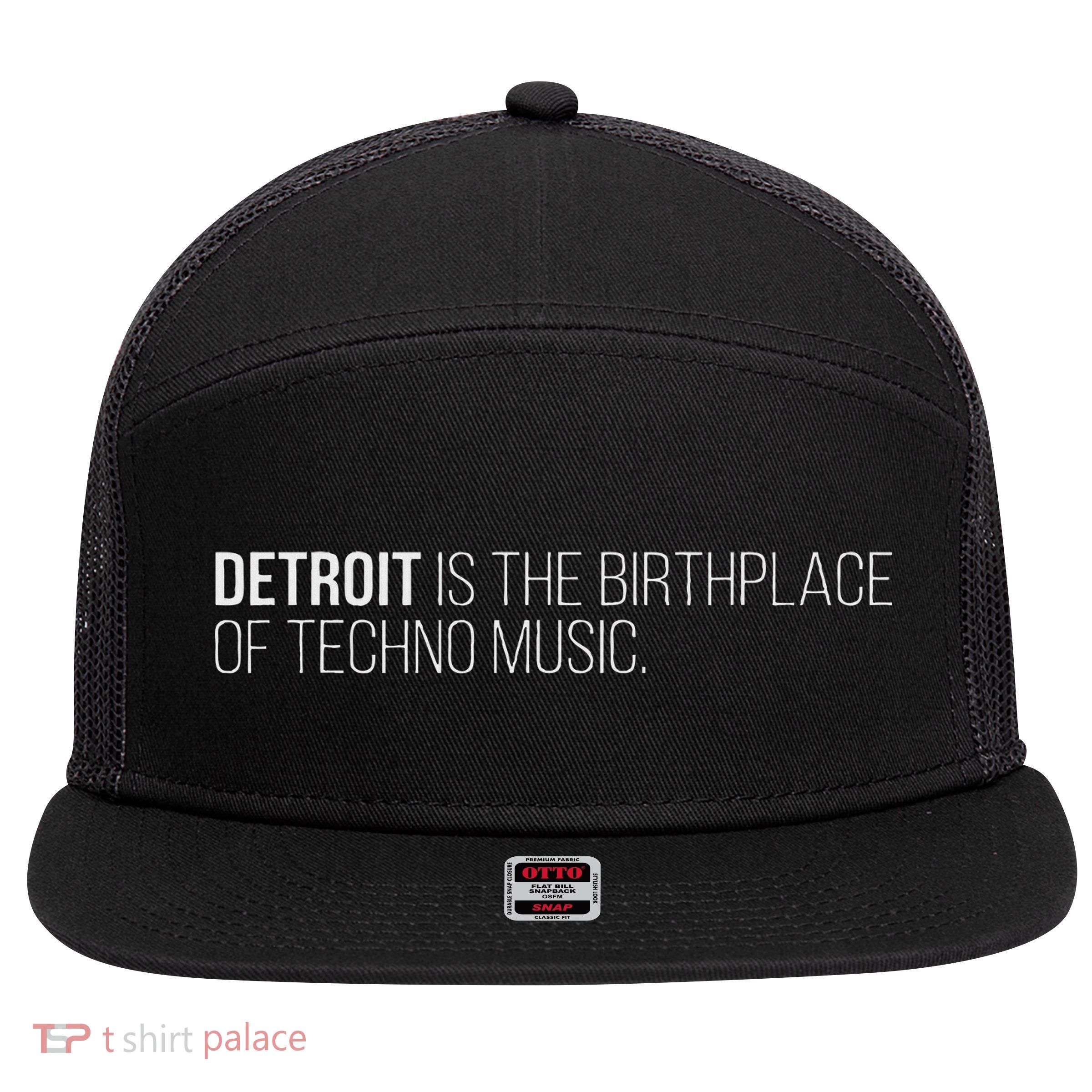 Detroit Techno Techno Lovers Rave Dj 7 Panel Mesh Trucker Snapback Hat