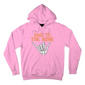 Dad To The Bone Spooky Skeleton Hand Funny Halloween Hoodie