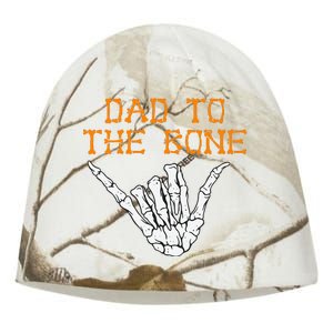 Dad To The Bone Spooky Skeleton Hand Funny Halloween Kati - Camo Knit Beanie