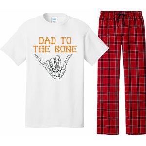 Dad To The Bone Spooky Skeleton Hand Funny Halloween Pajama Set