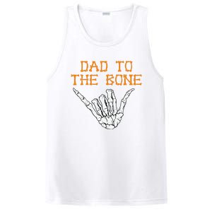 Dad To The Bone Spooky Skeleton Hand Funny Halloween PosiCharge Competitor Tank