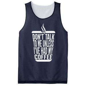 DonT Talk To Me Unless IVe Had My Coffee Funny Matching Mesh Reversible Basketball Jersey Tank