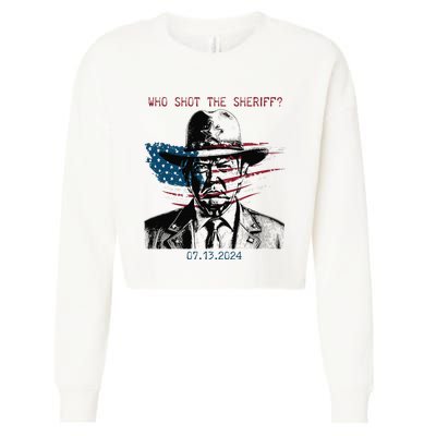 Donald Trump They Missed Who Shot The Sheriff Cropped Pullover Crew