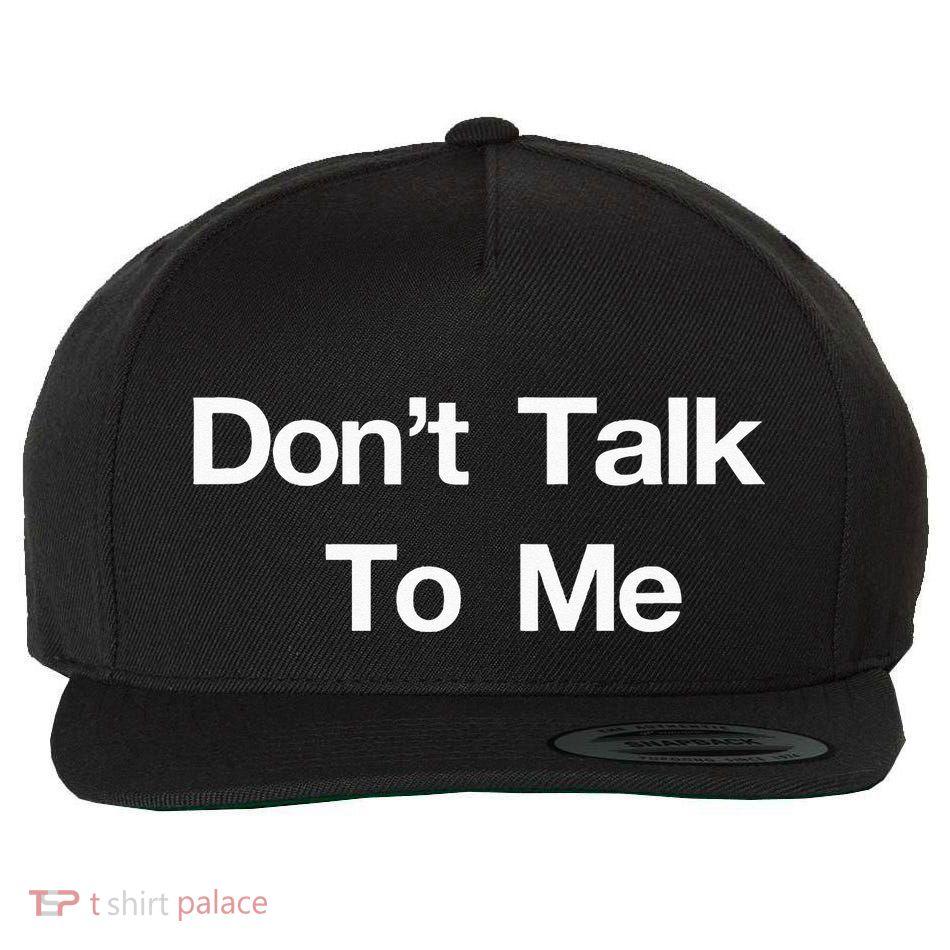 Dont Talk To Me Wool Snapback Cap