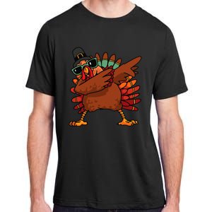 Dabbing Turkey Thanksgiving Day Pilgrim  Funny Dab  Adult ChromaSoft Performance T-Shirt