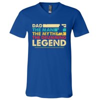 Dad The The Myth The Drumming Legend Gift V-Neck T-Shirt